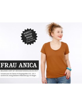 Schnittmuster Frau Anica Schnittreif T-Shirt Basic Shirt Rundhals