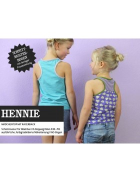 Schnittmuster Hennie Mädchentop mit sportlichem Rücken Schnittreif