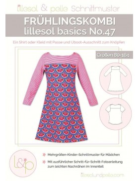 Schnittmuster Lillesol Basics No 47 Frühlingskombi Shirt Kleid Mädchen