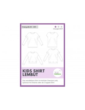 Schnittmuster Kinder Teens Shirt mit überschnittenen Ärmeln Lembut...