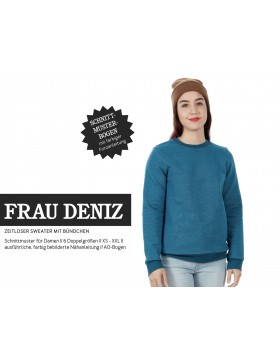 Schnittmuster Frau Deniz Sweater Basic Pullover Schnittreif