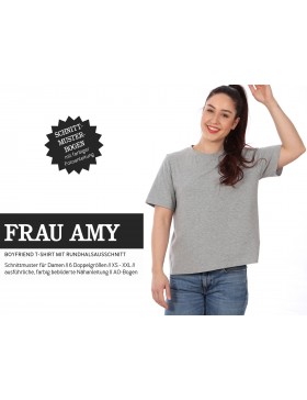 Schnittmuster Frau Amy Boyfriend T-Shirt Basic Schnittreif