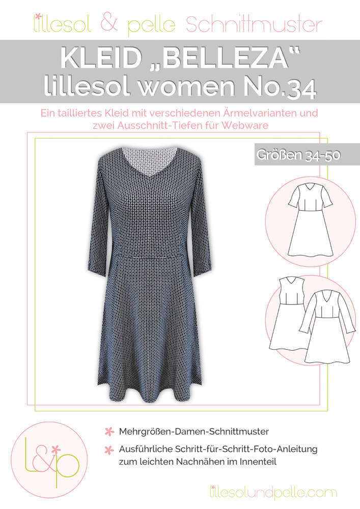 Schnittmuster Lillesol Women No 34 Kleid Belleza