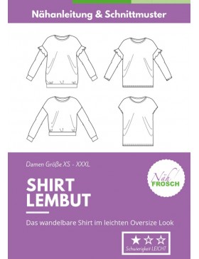 Schnittmuster Lembut Damen Shirt mit Varianten Nähfrosch Pantai